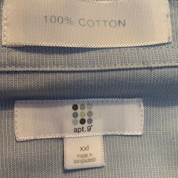 Apt9 mens shirt size XXL blue long sleeve button up - Picture 2 of 3